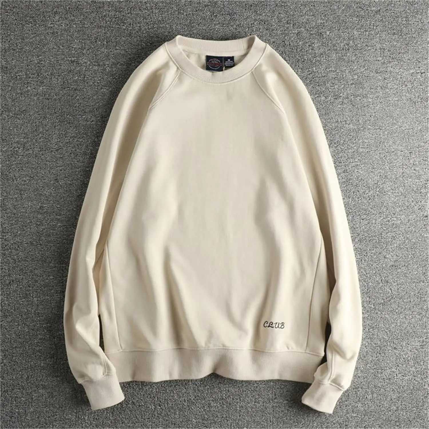 Men's Hoodies Sweatshirts 100% cotton and wool loop autumn and winter hoodie men's shoulder sleeve solid color versatile youth long sleeve