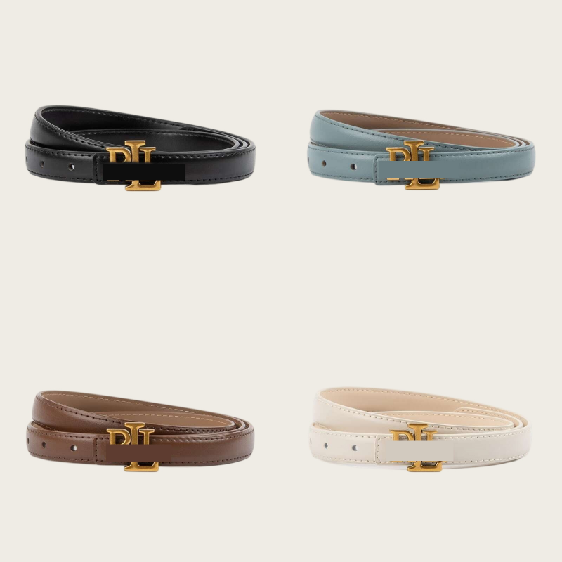 Rl Buckle Women Designer Belts For Men Belt Ceinture Femme Fashion Thin Leather Waistband Classic Vintage Plated Gold Buckles Fashion Accessories zh