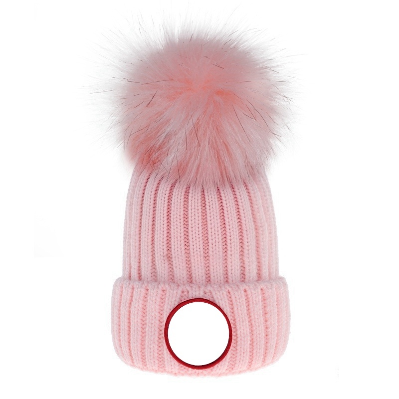 Beanie Caps Fashion Hats Men Women Warm Winter Beanie Faux Fur Pom Poms Bobble Hat Outdoor Sport Ski warm beanies a-1