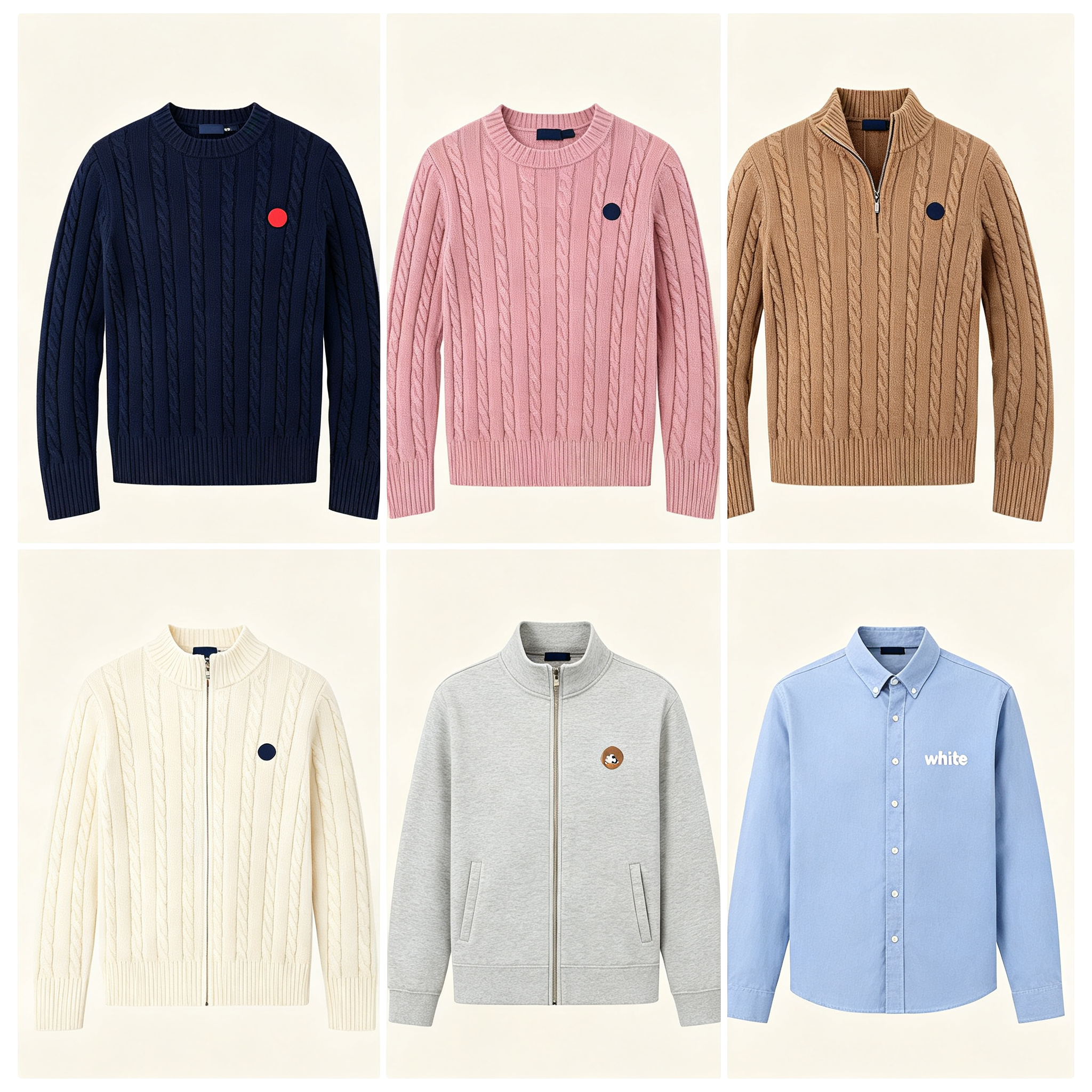 Designer Mens Wool Sweater Hoodie Polo Cardigan Half Zip Pullover Casual Winter Long Sleeve Knitwear High Quality Fashion Clothing