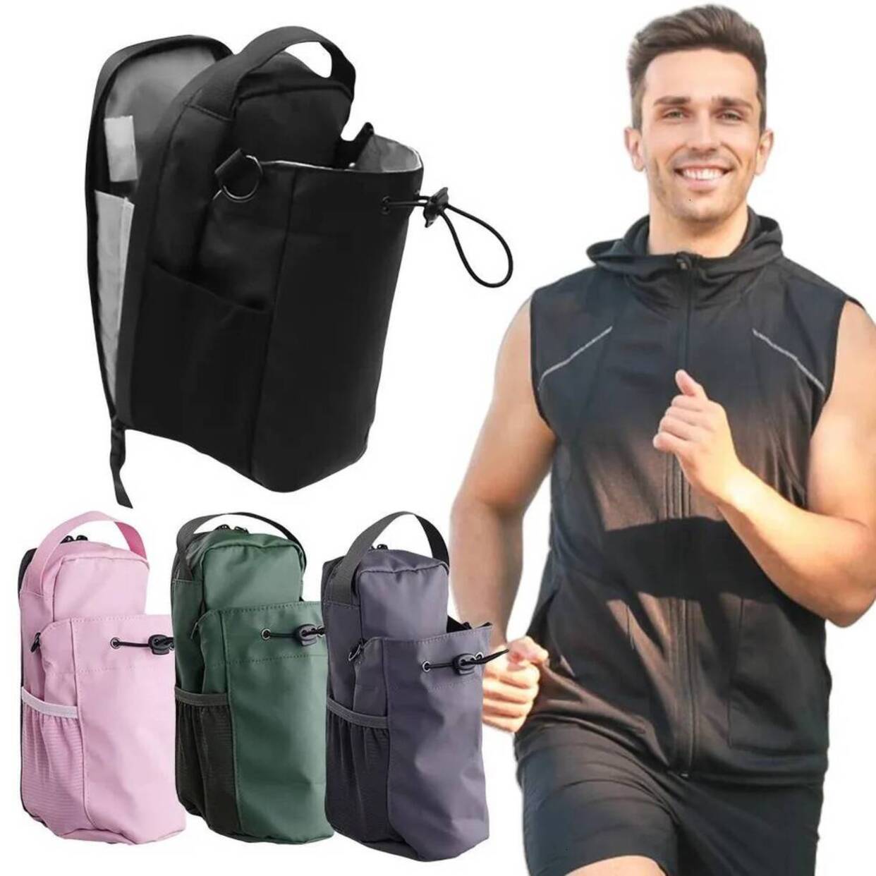 Borsa sportiva Zaino sportivo Nuova tazza magnetica per acqua con forte magnete * * Borsa a tracolla impermeabile per supporto per telefono all'aper