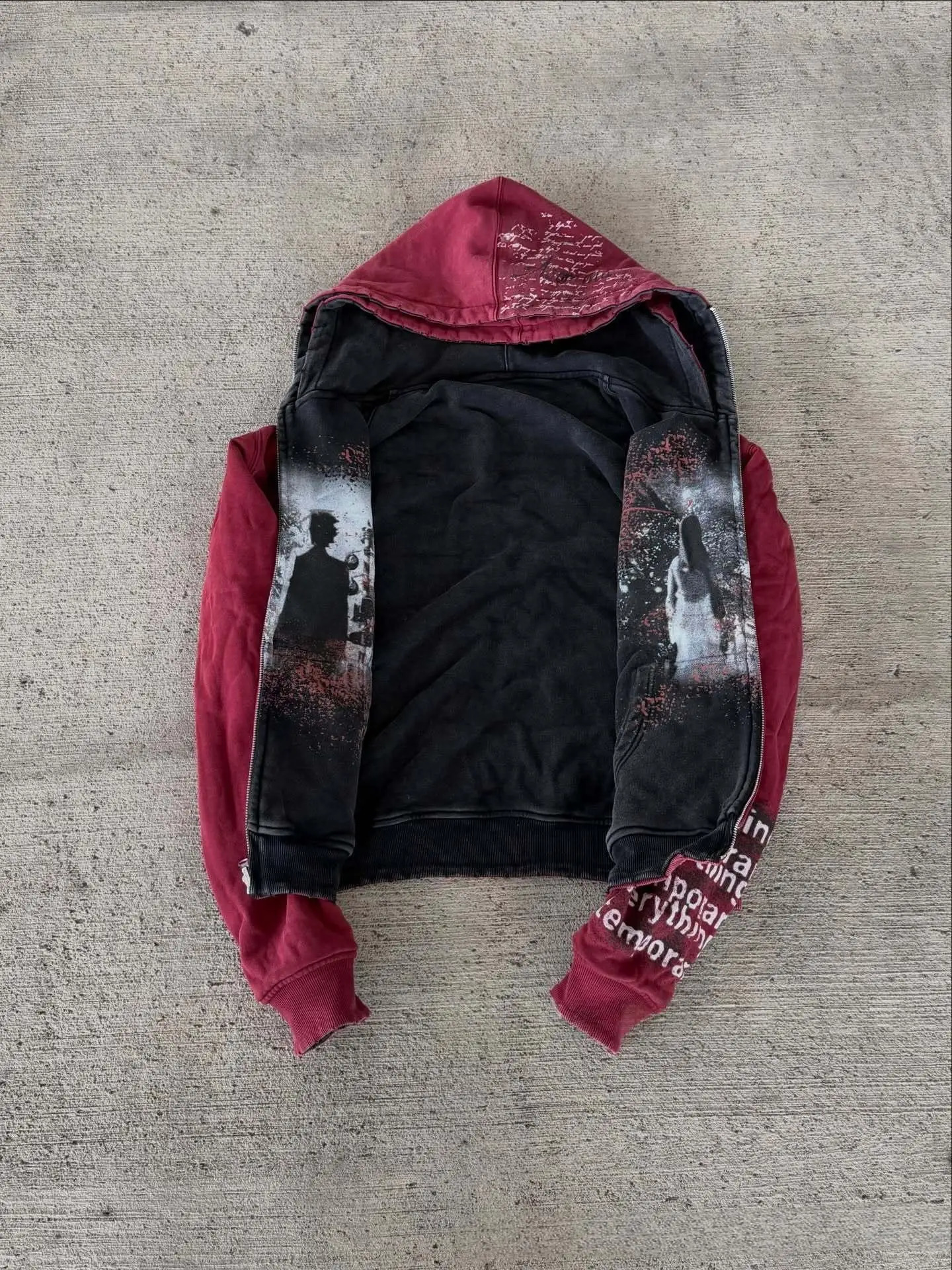 Unisex Heavyweight Hoodie American Style Dark DoubleSided Printed Personalized Niche Street Harajuku Fashion 260920