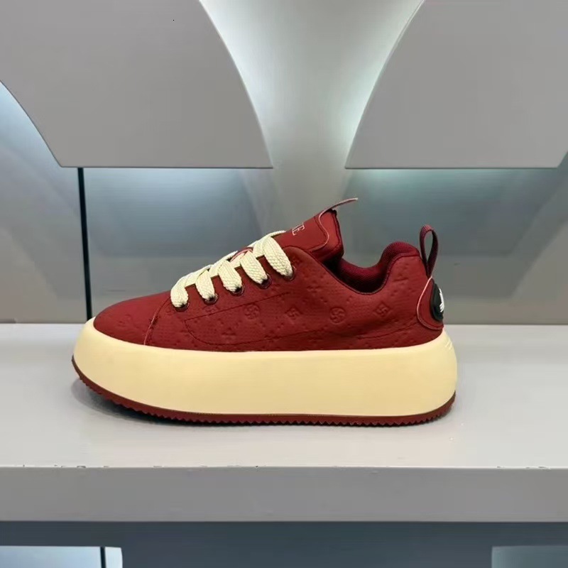 Thick-soled men's fashion shoes, casual style, 2025 autumn Designer shoes new model, Casual shoes versatile, high-end, lace-up, color-blocking