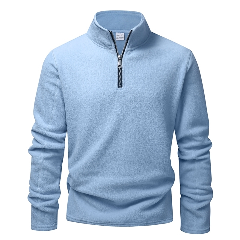 Men's Hoodies Sweatshirts Thicken Warm Fleece Tracksuit for Men Zipper Neck Pullover Men's Winter Clothing Soft Shell Men Hoodie260918ww