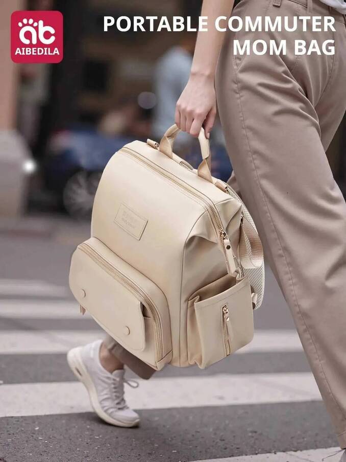 2026 Nuovo AIBEDILA Pannolini per bambini Maternità Zaino Kit da donna Borsa a tracolla partizione di grande capacità Giocattoli Fan04