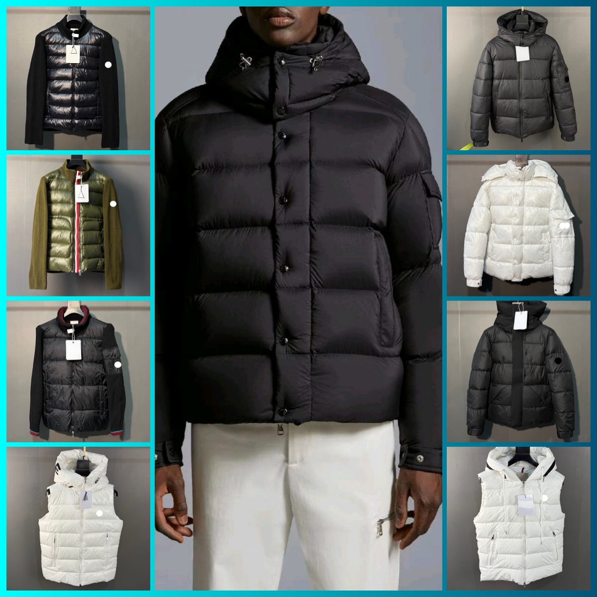 Hot Selling Puffer Jacket Winter Down Coat Unisex Designer NFC Jackets Warm Thick Fluffy Parka White Duck Down Filling Hooded Outerwear Cold Snowcoa