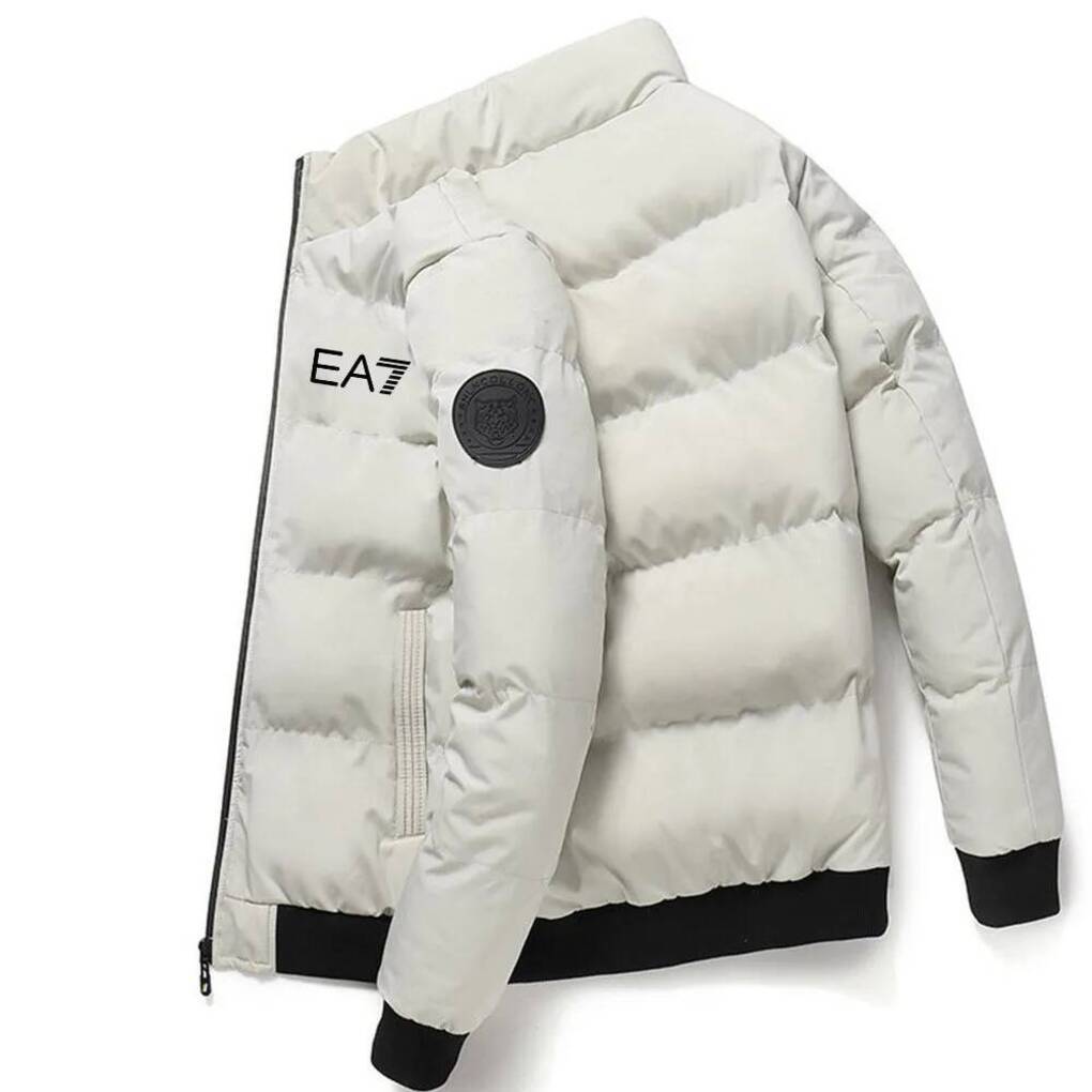 Ea7 Designer Jacket Down Parkas Winter Jackets Thin And Light Comfortable Windproof Hoodie Stand Up Collar Warm Print Ea7 Cotton Slim Man Zip Up Coa