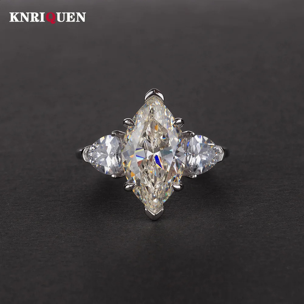 Charms 8*14mm 6ct Topaz Pink Quartz Sapphire Rings for Women S925 Silver Gemstone Lab Diamond Ring Party Fine Jewelry Gift 260920