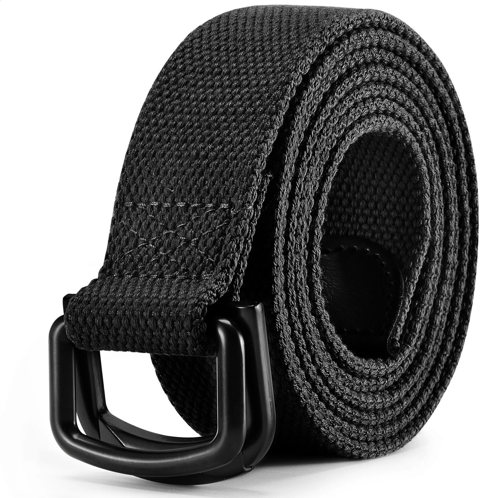 Plus Size Men Belt 100190cm Long Black Casual Jeans Big Tall for Women Double Ring Canvas 260918
