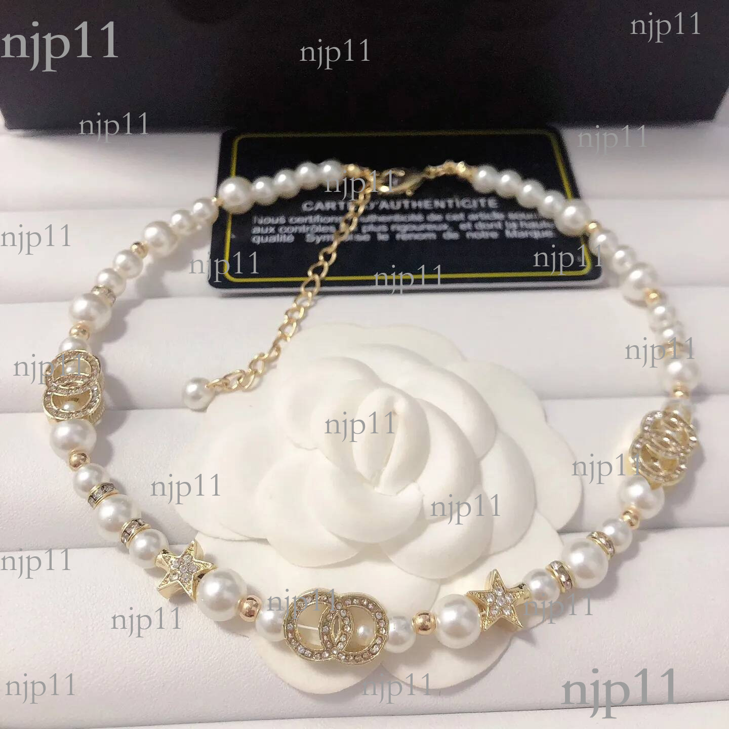 Luxury Womens Gold Plated High Quality Pearl Necklace Spring New Design With Box For Charming Girls Birthday Party