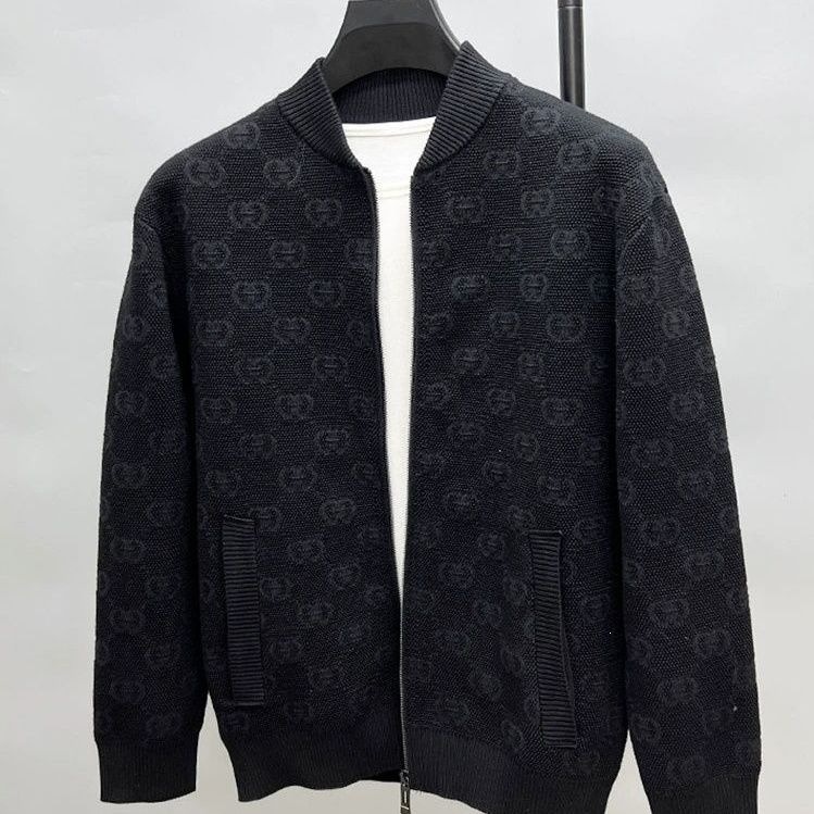 Luxury Mens Designer Jacket High-end Classic Style Cardigan Wool Sweater Autumn And Winter Knitted Baseball Jacket Fashionable Casual Stand Collar