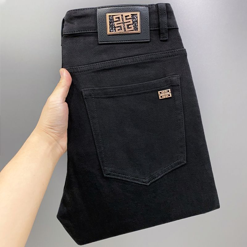 Niche design 2026 spring black high-end men's loose-fit versatile trendy casual long pants