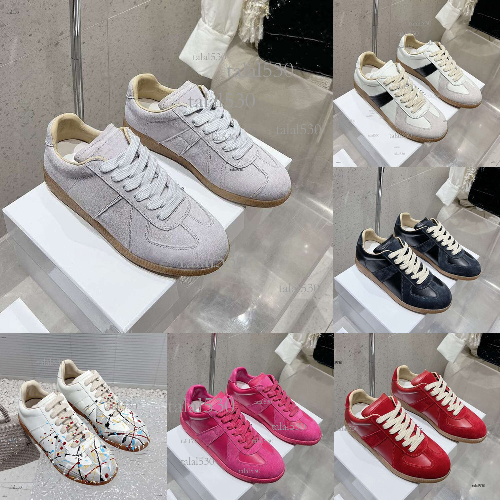 2026 TOP ma rgela replicaing german MM6 Trainer paint Trainers Sneaker black grey white painter nude patent brown breathable outdoor running shoe to