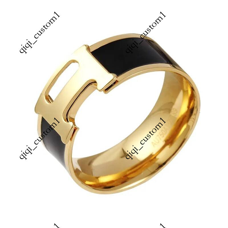 Designer Women 8mm luxury designer Wed ring Not Fade high quality Letter Ring For men Multiple colors jewelry size 5 11