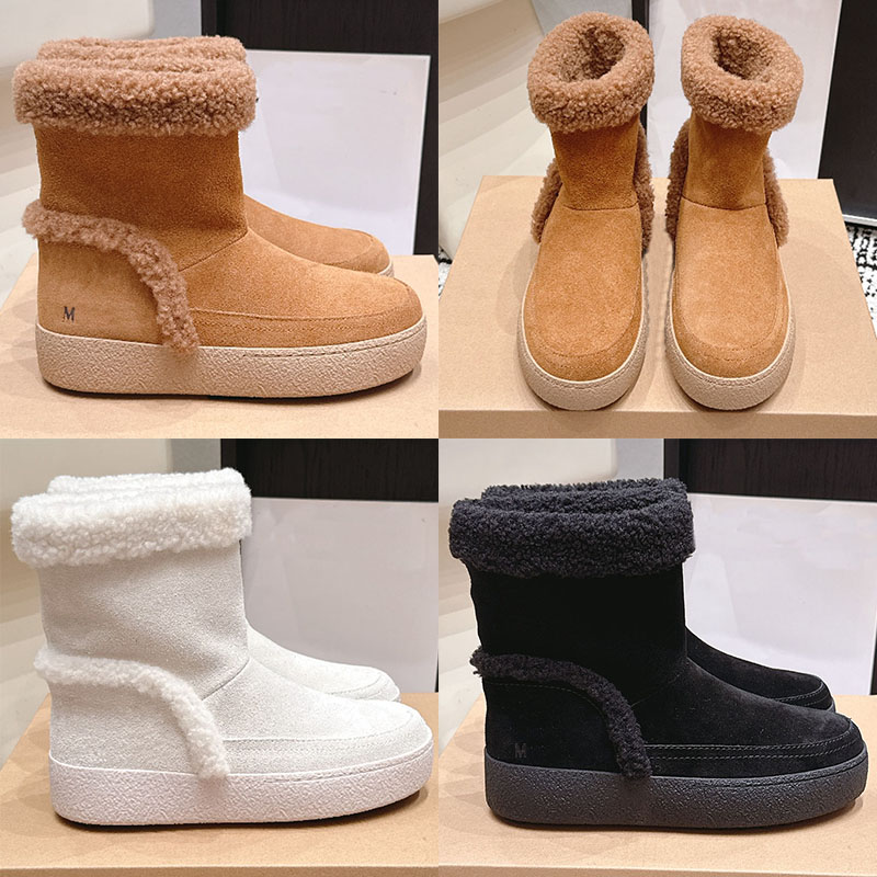 Classic Snow Boots Designer Women Frosted Leather Midsole Cold Resistant Cotton Boots Soft Sole Anti Slip Casual Autumn Winter Warm Shoes Top Qualit