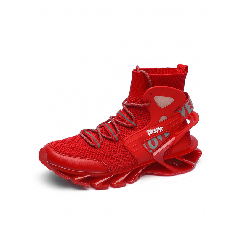 Autumn Men's Plus Size High-Top Running Shoes hurenlakeshoes Niche Design Light Luxury Outdoor Shock-Absorbing Thick-Soled Blade Casual Trendy