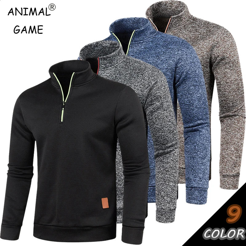 Animal Game Outdoor Men's Zipper Sweatshirts Long Sleeve Pullover Solid Streetwear Warm Jacket Sport Lightweight Work Coats 260920
