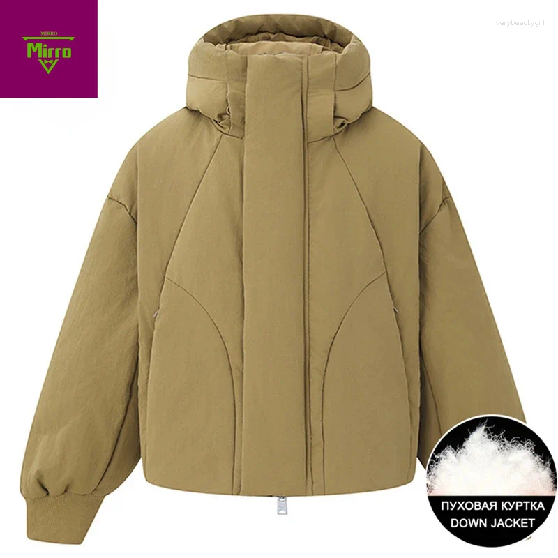 90% White Duck Down Jackets Men Winter Puffer Thicken Warm Parkas Coats Black Hooded Padded