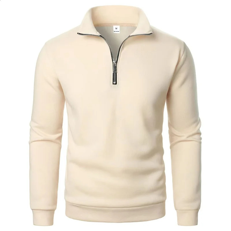 Spring Autumn Casual Half Zipper stand collar sweatshirt Trend Simple slim men Pullover long sleeve tops Men's sweatshirt 260920