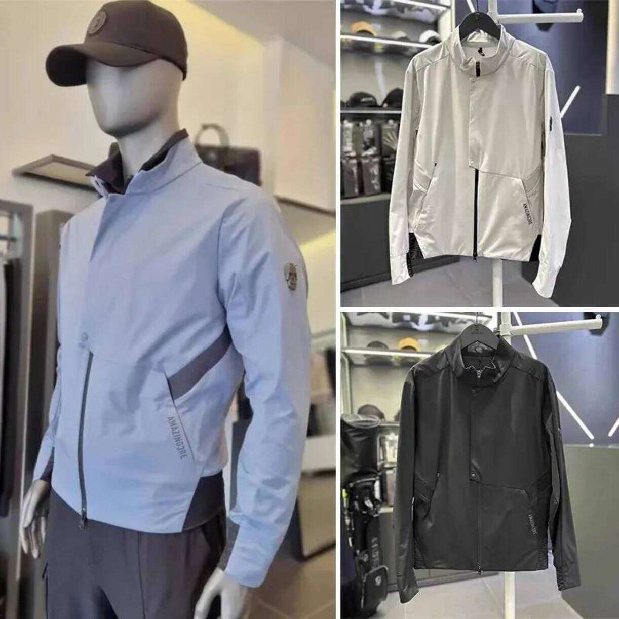 Professional Performance Golf Jackets Golf Clothes Men * Fashion Spring And Autumn Zipper Stand Collar Jacket Casual Long Sleeve Coat Men Women Yout