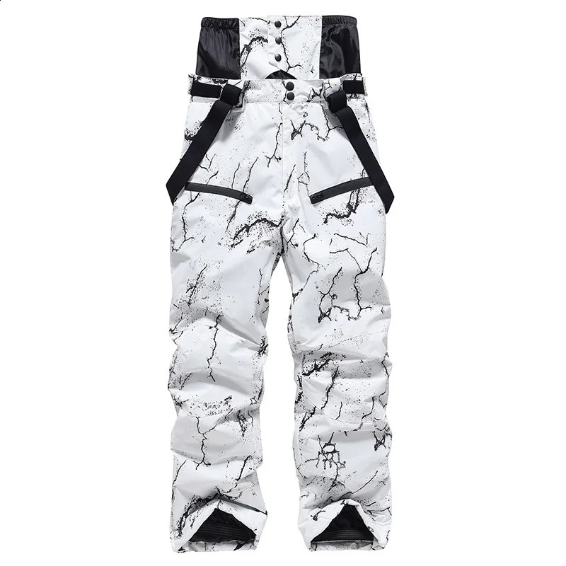 Winter High Quality Women And Men Thick Warm Skiing Pants Windproof Waterproof Suspender Trousers Snow Snowboard Pants 260920