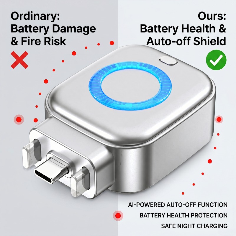 Chargeur portable de type C 140 W, avec indicateur LED coloré et protection contre la mise hors tension automatique, séparateur de modèle univers