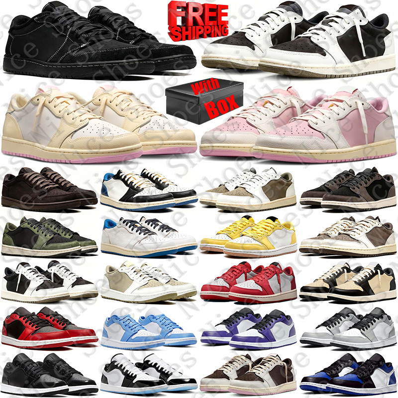 Free Shipping With Box Designer Basketball travi travis scort scoot1s scoots scottjordan low 1 1s lows Sports Shoes d h gate sneakers mens womens tr