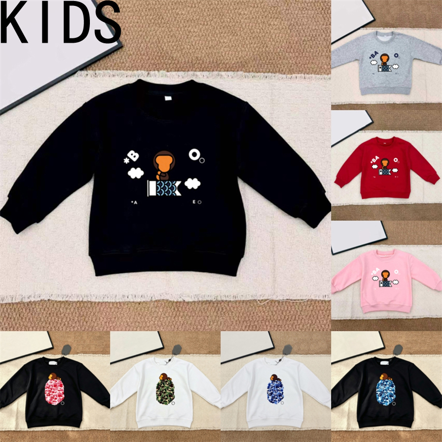 boys designer clothes bappehoodie girls luxury brand baby milos hoodies Simple Letter Print Casual Crew Neck pullover sweatshirt cotton comfort spor