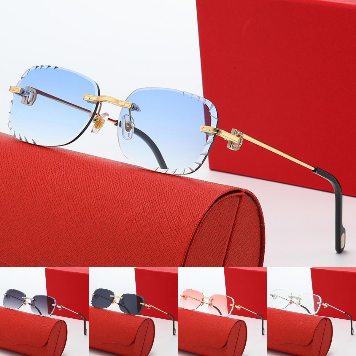 Luxury Sunglasses Men Designer Glasses Women Metal Rivet Decoration Scratch Resistant Lenses Gold Plated Alloy Frame sunglasses UV Protection lunett