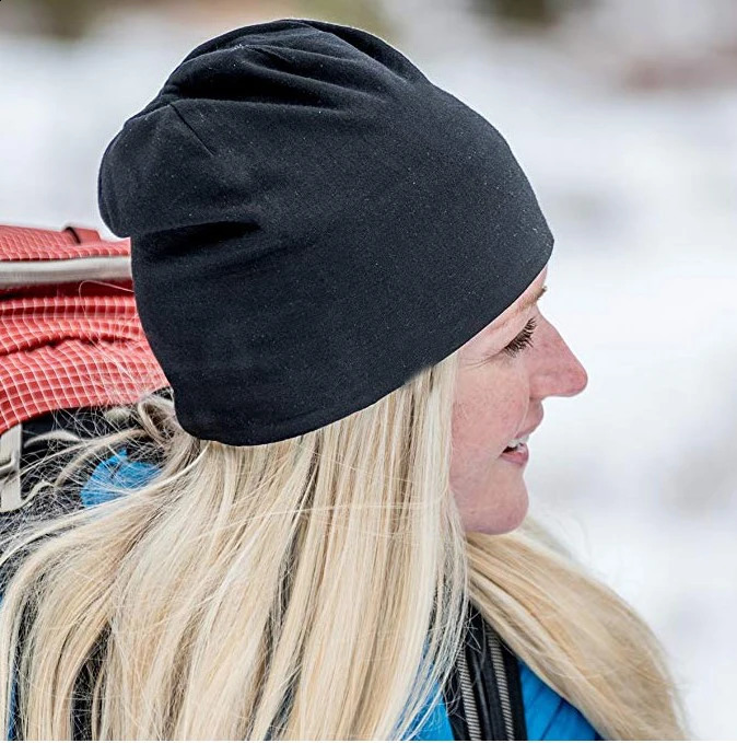 Unisex 100% Merino Wool Cuff Beanie Hat 2 Layer Merino Wool Ridge Beanie Cap Men Women Cap Soft Thermal Warm Winter Hat OSFA 260920