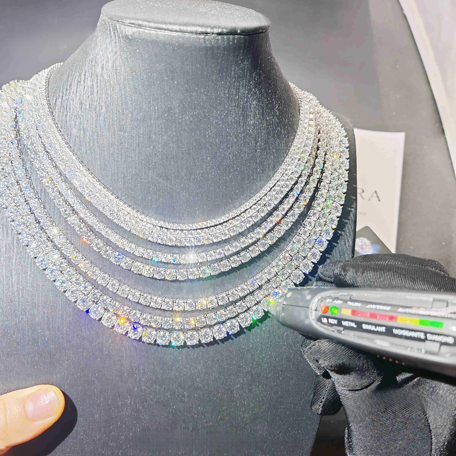 2025 Hot Selling 4mm Tennis Chain Pass Diamond With Gra Certificate S925 Moissanite Necklace