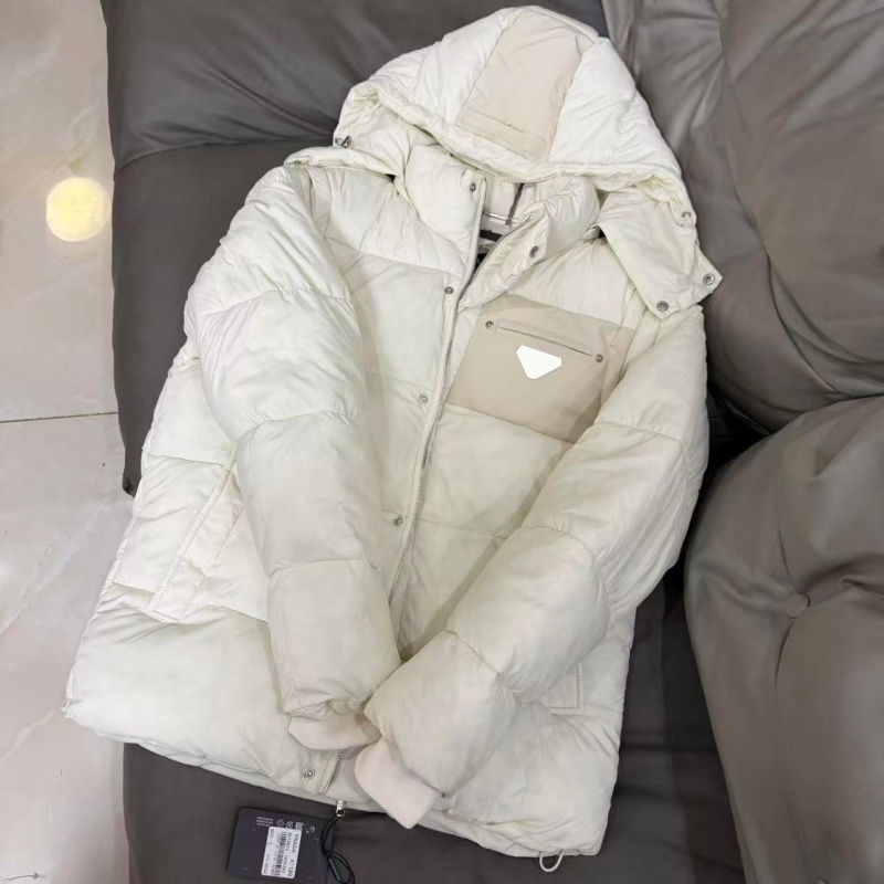Mens Designer Black Puffer Jacket Windbreaker Coat Doudoune Body Warmer Thick Loose Fit Detachable Sleeves Epaulets Outdoor Travel Casual Autumn Win