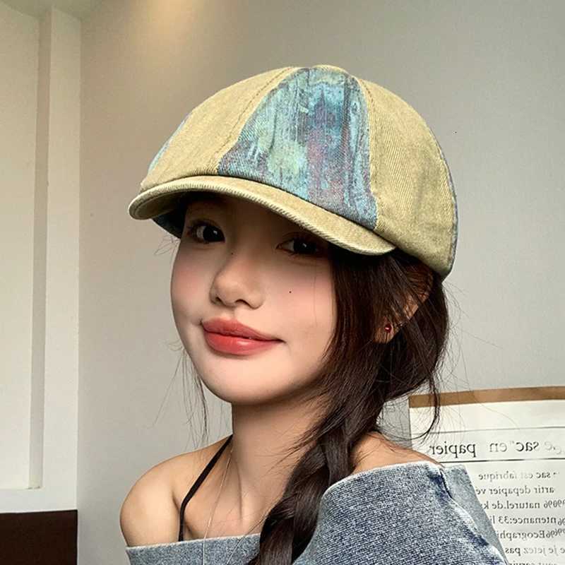 Caps Newsboy Berets Men Retro British Painters Hats Spring Summer Cotton Octagonal Berets Herringbone Gatsby Flat Cap Hip Hop Berets N260919