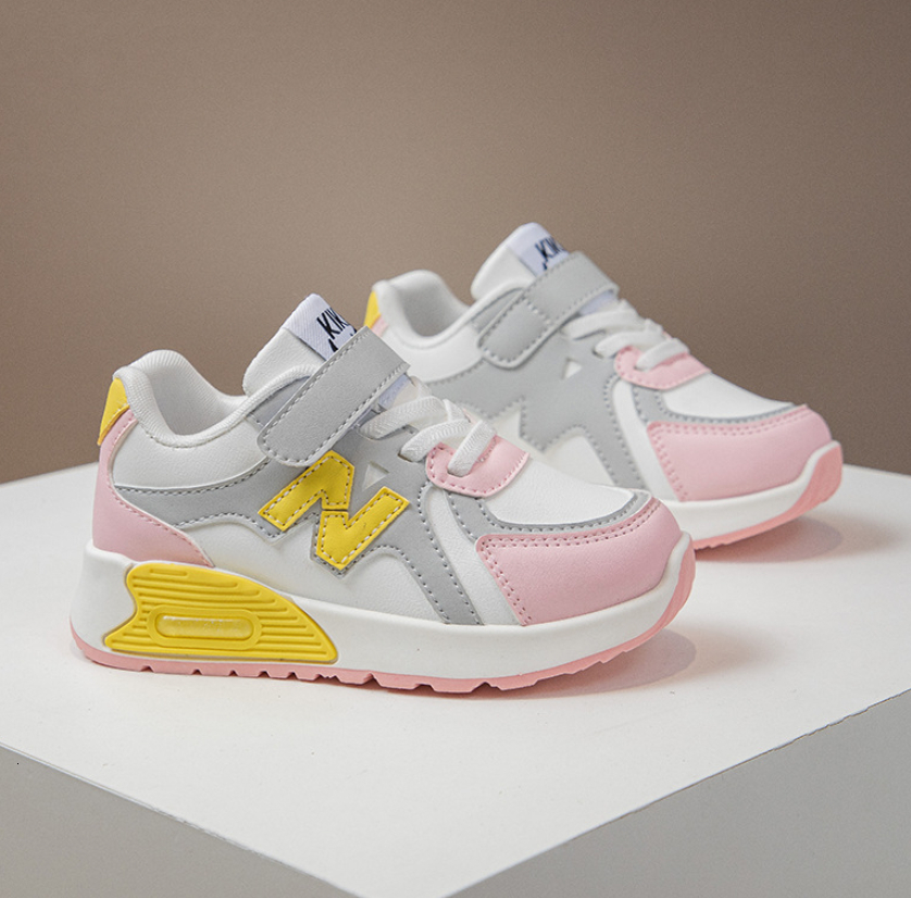 Breathable Genuine Leather Spring Autumn Kids Dad Shoes Soft Sole Athletic Outdoor Non Slip Casual Sports Sneakers for Boys Girls Toddler Free Shipp
