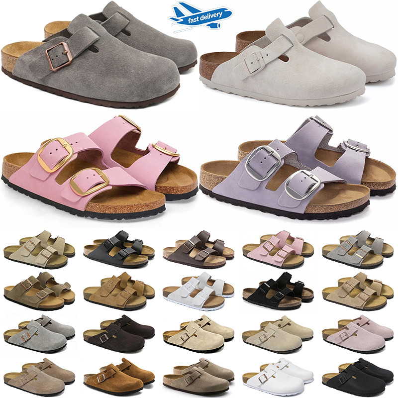 designer slippers slides buckle sandals for men women clogs mules suede leather shoes slide mens womens pink sandal black white grey with box