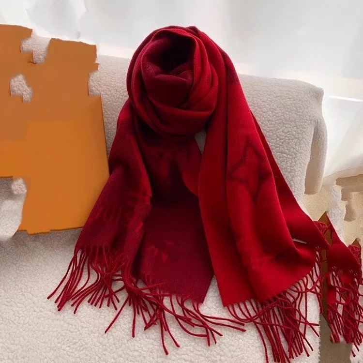 Designer Scarf Women Winter Reversible Tassel Scarf Large Floral Pattern Cashmere Feel Warm Shawl Wrap Double Sided Long Scarves