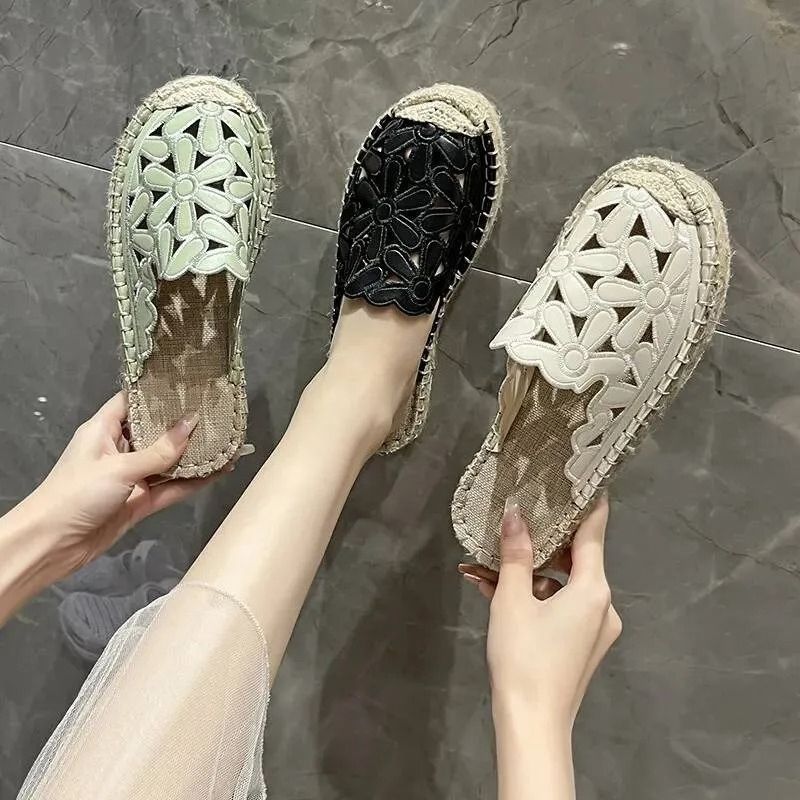 Hot Free Shipping Slides Designer Sandals Outdoor Beach For Womans Flat Sandals Beige Black Green Summer New Fashionable Versatile Sandals