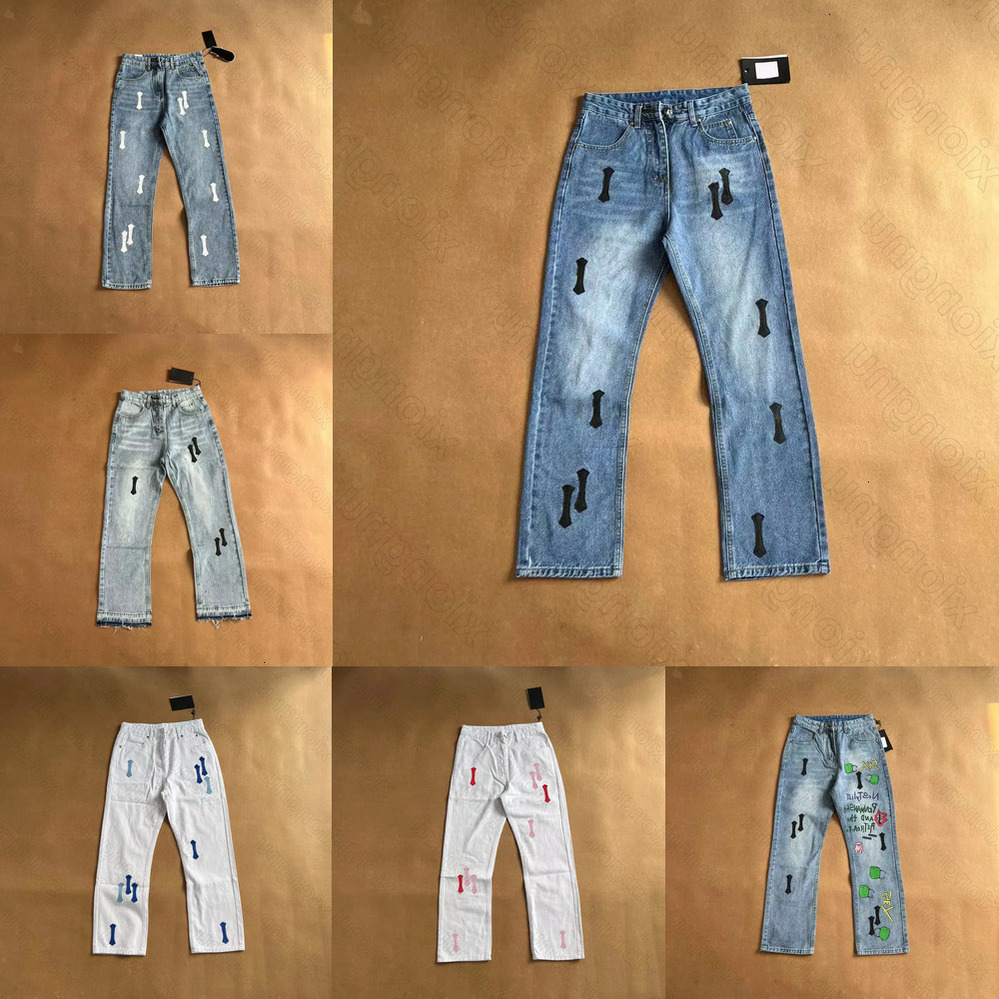 designer Chrome mens baggy stacked jean shorts skinny men high quality luxury embroidery denim slim fit jeans sweatpants joggers pants 3e f0 4a 00