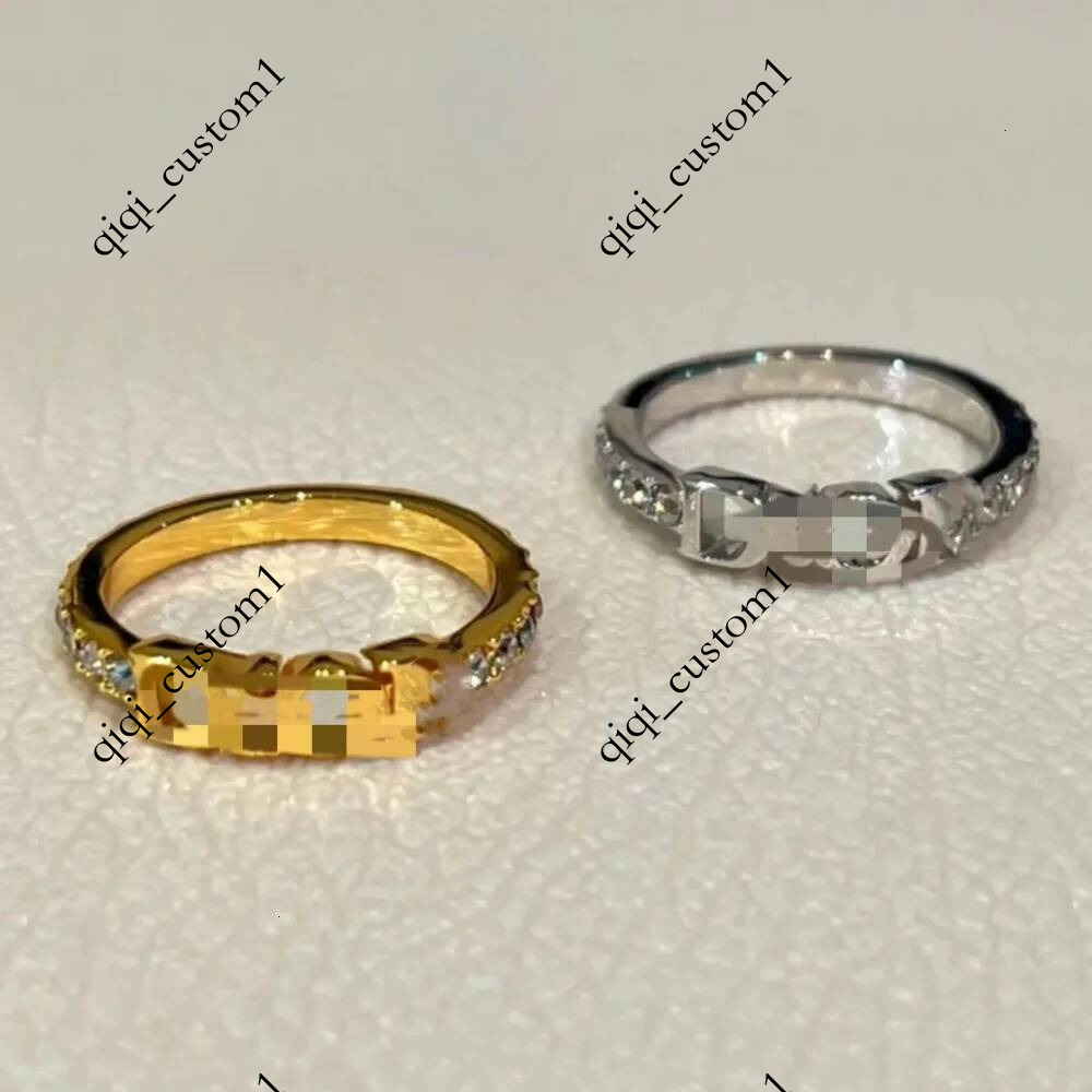 Rings fashion women rings classic letter studded high end quality Designer Jewelry Gold ring Stainless Sier Band Ring AA