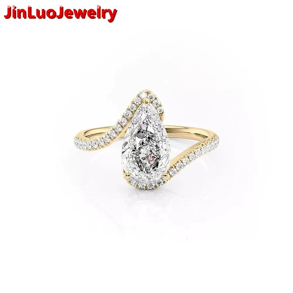 8*12MM Hot Selling Trendy Mossanite Ring Jewelry Iced Out White D VVS1 925 Silver Round Cut Moissanite Diamond Rings