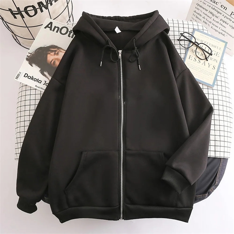 High Street Hoodie Men Solid Color Zip Up Long Sleeve Loose Jacket Coats Casual Hooded Sweatshirt Y2K Fashion Outdoor Clothes260918ww