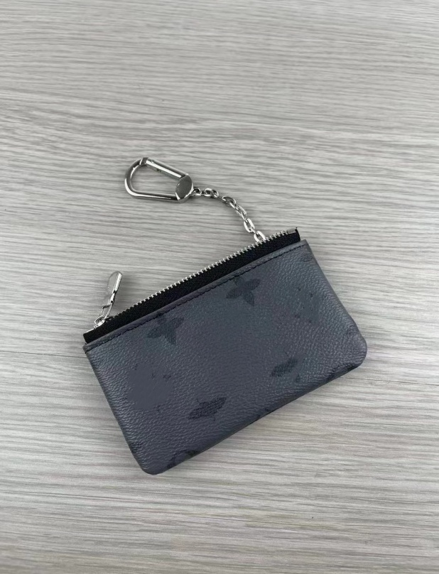 10A Denim Blue discount price Special 4 colors Key Pouch Zip Wallet Coin Leather Wallets Women designer purse 62650 with box Embossed Black Top qual