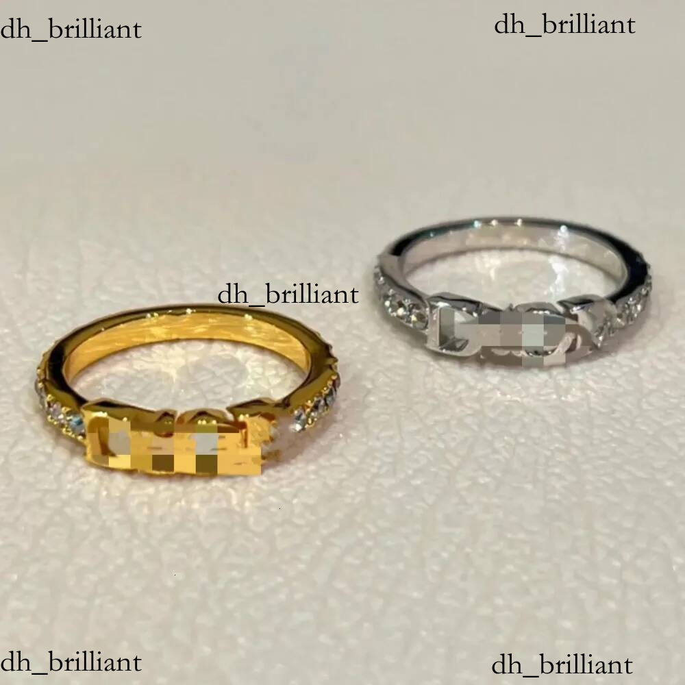 Rings fashion women rings classic letter studded high end quality Designer Jewelry Gold ring Stainless Sier Band Ring AA Hot