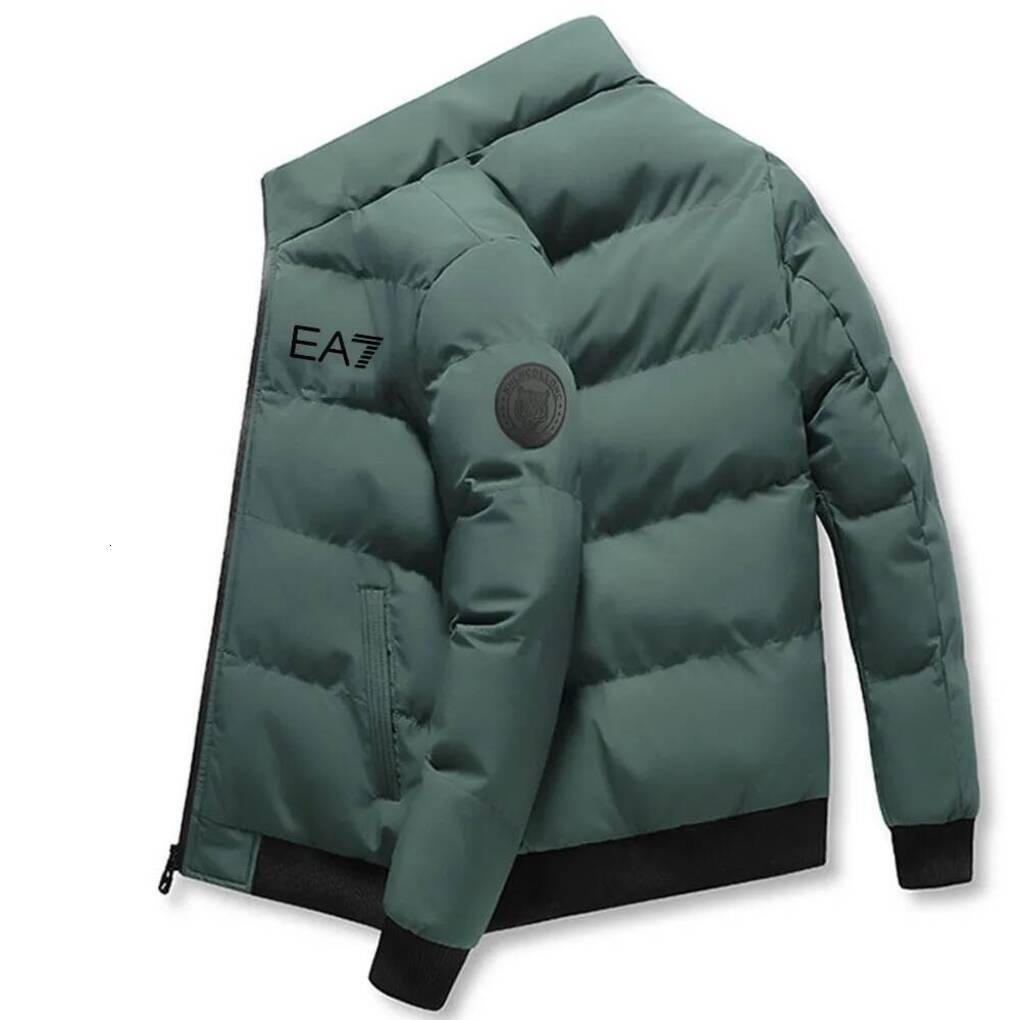 Ea7 Designer Jacket Down Parkas Winter Jackets Thin And Light Comfortable Windproof Hoodie Stand Up Collar Warm Print Ea7 Cotton Slim Man Zip Up Coa