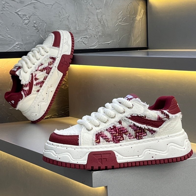 European 2026 spring new Designer shoes model, fabric upper men's thick-soled casual shoes, trendy stylish sports Casual shoes shoes