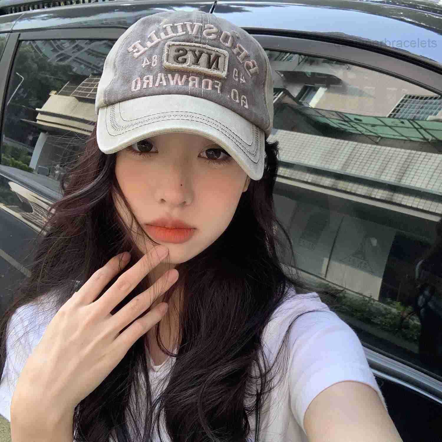 Caps Retro Embroidery Letter Baseball for Men Women Spring Summer Washed Cotton Hip Hop Hats Unisex Outdoor Sunshade Hats M260703