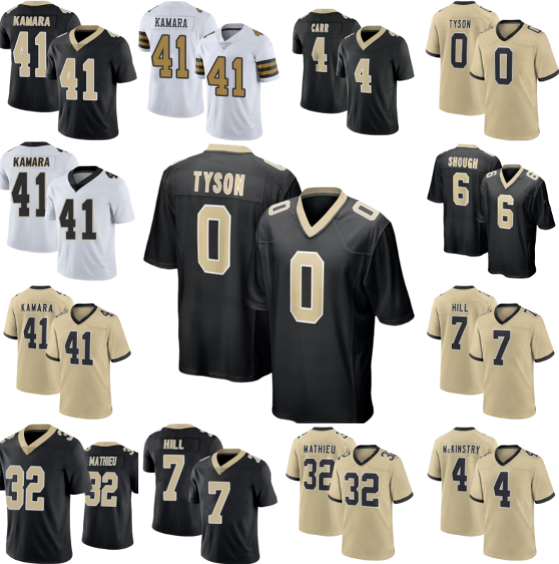 Jordyn Tyson Tyler Shough Chris Olave Football Jersey Travis Etienne Banks Jr Drew Brees 41 Alvin Kamara Taysom Hill Jerseys