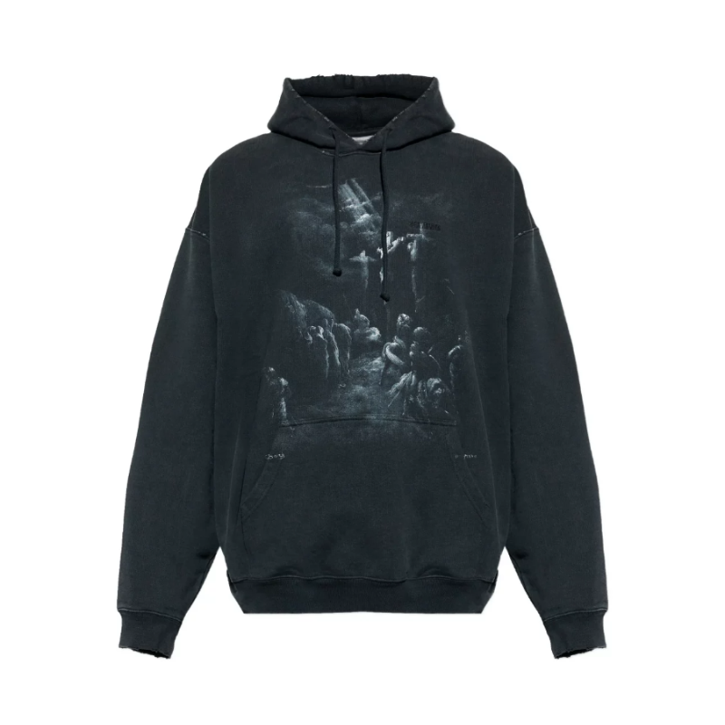Streetwear Print Pullover Hooded Hoodies for Men and Women Autumn Oversized Loose Cotton Sweatshirts