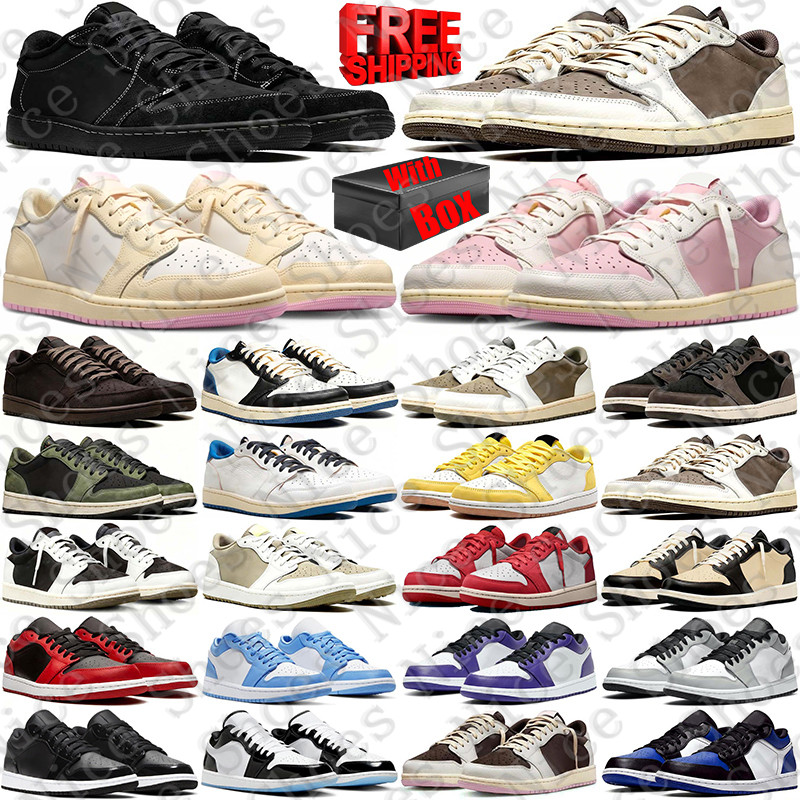 Free Shipping With Box Designer Basketball travi travis scort scoot1s scoots scottjordan low 1 1s lows Sports Shoes d h gate sneakers mens womens tr