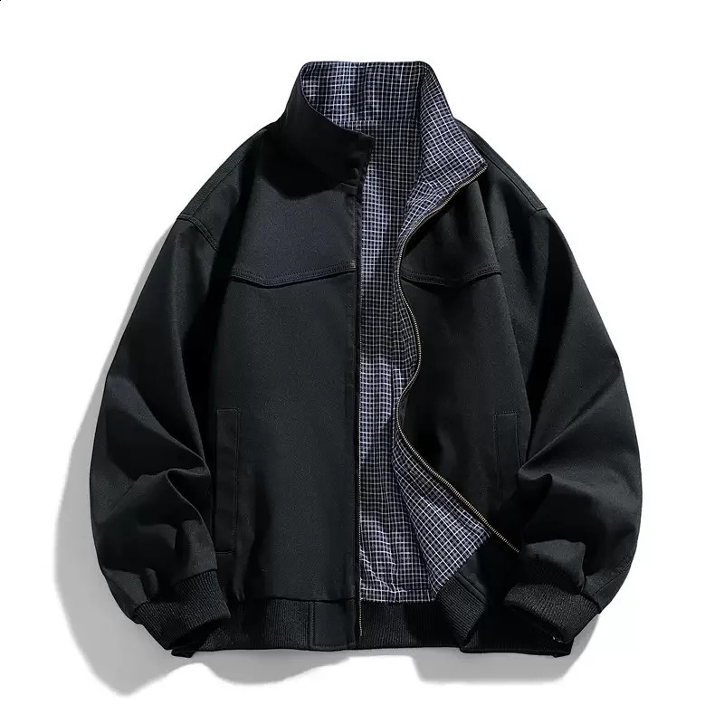 Autumn and Spring Pure Color American Vintage Windproof Workwear Jacket Men's Business Casual Loose Sports High-grade Outerwear 260918
